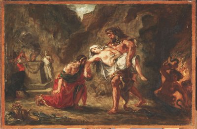 Herkül ve Alkestis by Ferdinand Victor Eugene Delacroix