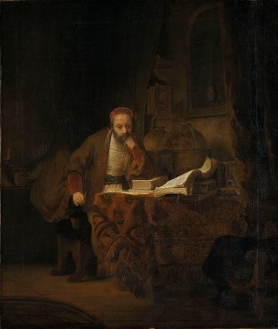 Çalışmasında Bir Bilgin, c.1640 (tuval üzerine yağlı boya) by Ferdinand Bol
