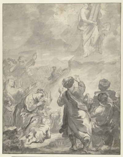 Musa'nın Sina Dağı'ndan On Emirle İnmesi by Ferdinand Bol