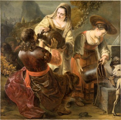 Rebecca ve Eliezer Kuyuda, c. 1645. by Ferdinand Bol