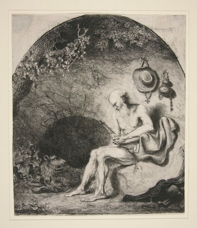 Mağaradaki Aziz Jerome by Ferdinand Bol