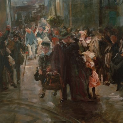Tren istasyonunda by Ferdinand Brutt