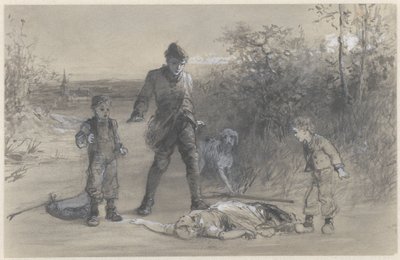 Zijtje'nin cesedindeki avcıyı Teun by Ferdinand Carl Sierich