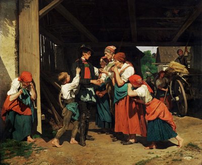 Bir aceminin vedası by Ferdinand Georg Waldmuller
