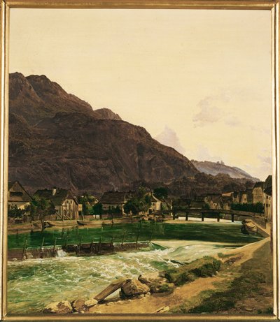 Ischl yakınlarındaki Traun nehri by Ferdinand Georg Waldmuller