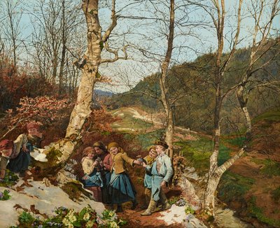 Viyana Ormanlarında erken ilkbahar by Ferdinand Georg Waldmuller