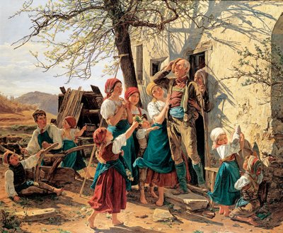 Yeni yaşama diriliş by Ferdinand Georg Waldmuller