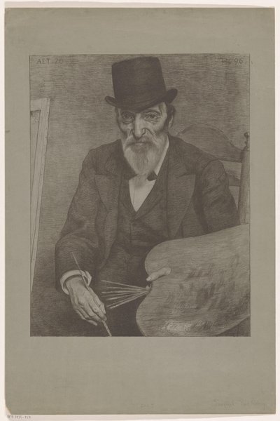 Hendrik Valkenburg'un Portresi Hayattan çizilen tanınmış çağdaşlar (orijinal seri adı) by Ferdinand Hart Nibbrig (signed by artist)
