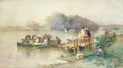 Düğün Partisi (kağıt üzerine sulu boya) by Ferdinand Heilbuth
