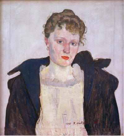 bir kadın portresi by Ferdinand Hodler