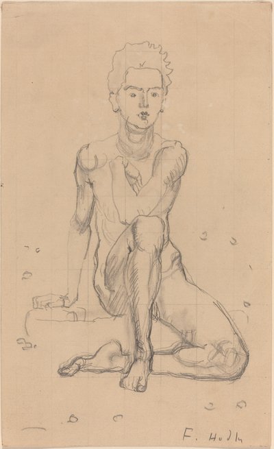 Hector Çıplak Poz Verme by Ferdinand Hodler