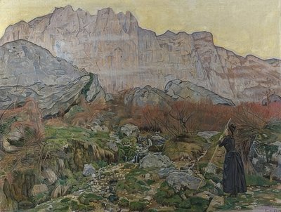 La Vision (dağ manzarası). 1889 by Ferdinand Hodler