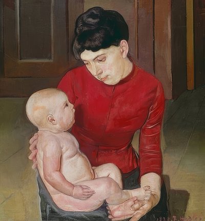 Anne ve Çocuk. 1887 by Ferdinand Hodler