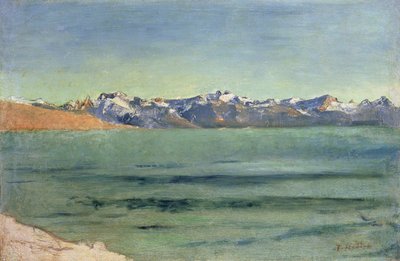 Mont Blanc Üzerinde Gün Doğumu, 1890 dolayları by Ferdinand Hodler