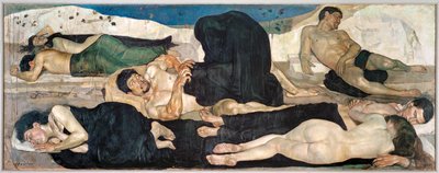 Gece (tuval üzerine yağlıboya) by Ferdinand Hodler