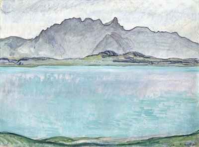 Stockhorn Dağları ile Thunersee, 1910 by Ferdinand Hodler