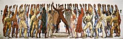 Oybirliği (yemin). Hodler, Ferdinand (1853-1918) tarafından ikinci versiyon. Tuval üzerine yağlıboya by Ferdinand Hodler