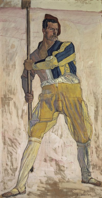 Teberli savaşçı, c.1898 by Ferdinand Hodler