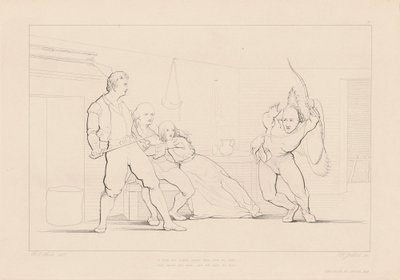 Aralarına Karanlıktan Bir Form Koştu by Ferdinand Joubert, after George Elgar Hicks