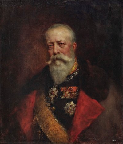 Baden 1826-1907 Büyük Dük Frederick I portresi. by Ferdinand Keller