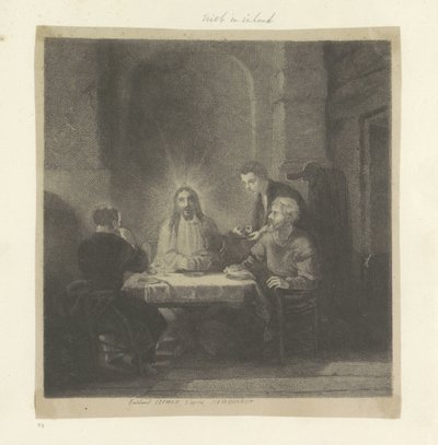 Maaltijd te Emmaus Seksen beş orijinal baskının toplanması (seri başlığı) by Ferdinand Lehman