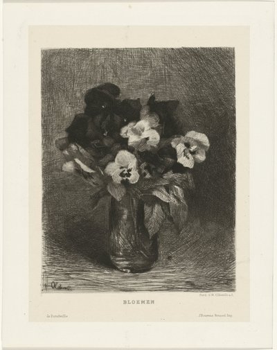 Vazoda Menekşeler Çiçekler (nesne üzerindeki başlık) by Ferdinand Oldewelt