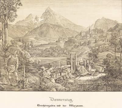 Perşembe - Berchtesgaden ve Watzmann Dağı by Ferdinand Olivier