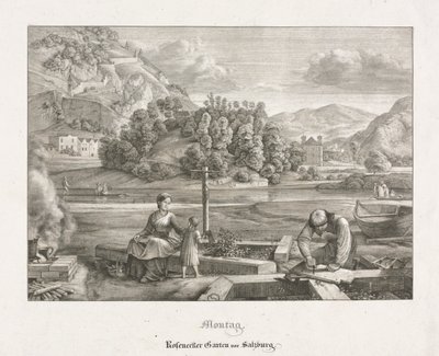 Salzburg ve Berchtesgaden'de Yedi Manzara: Pazartesi: Rosenecker Garden Salzburg by Ferdinand Olivier