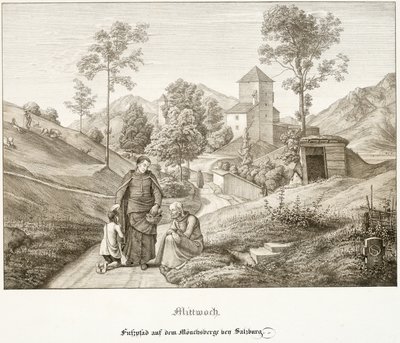 Çarşamba: Salzburg Yakınlarındaki Mönchsberg'deki Patika by Ferdinand Olivier