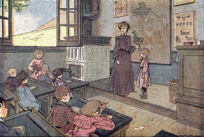 Sınıfta, Çocukluğun Resimli Kitabında, c.1900 (gravür) by Ferdinand Raffin