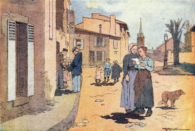 Postacı, resimli çocukluk kitabında, 1900 dolayları (gravür) by Ferdinand Raffin