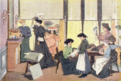 Modist, Çocukluğun Resimli Kitabında, c.1900 (gravür) by Ferdinand Raffin