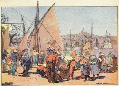 Liman, resimli çocukluk kitabında, c.1900 (gravür) by Ferdinand Raffin