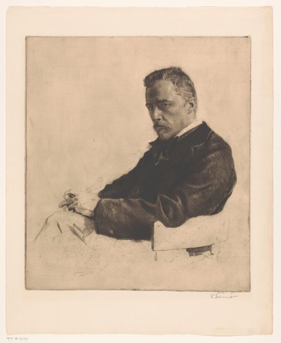 Hugo Wolf'un Portresi by Ferdinand Schmutzer (signed by artist)