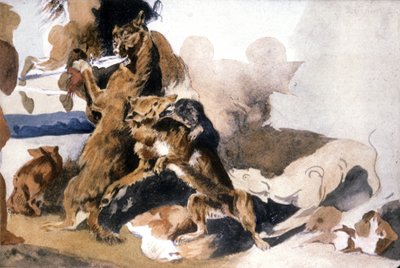 Kurtlar by Ferdinand Victor Eugene (after) Delacroix