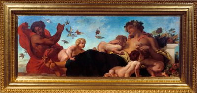 Tarım Çocuklarını emziren bir anne. Eugene Delacroix (1798-1863) tarafından yapılan boyama by Ferdinand Victor Eugene Delacroix