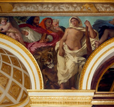 Allegory of Justice Detail of the fresco by Eugene Delacroix (1798-1863) decorating the King