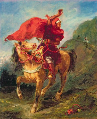 Arap Süvarisi İşaret Veriyor by Ferdinand Victor Eugene Delacroix