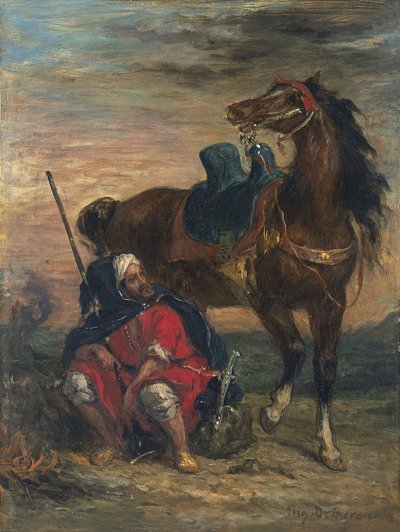 Arap binici by Ferdinand Victor Eugene Delacroix
