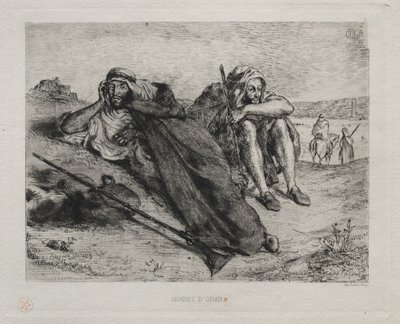 Oran Arapları. by Ferdinand Victor Eugene Delacroix