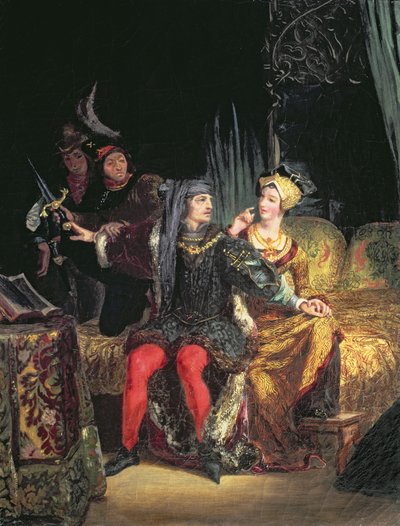 Charles VI (1380-1422) ve Odette de Champdivers, c.1824-26 by Ferdinand Victor Eugene Delacroix