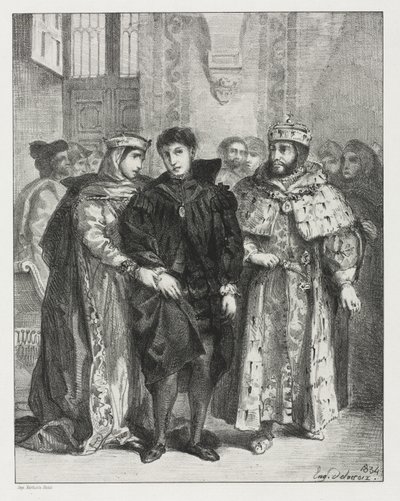 Hamlet, 1834. by Ferdinand Victor Eugene Delacroix
