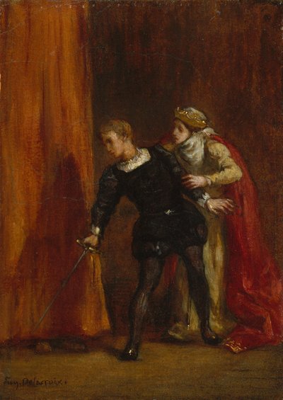 Hamlet ve Annesi, 1849 by Ferdinand Victor Eugene Delacroix