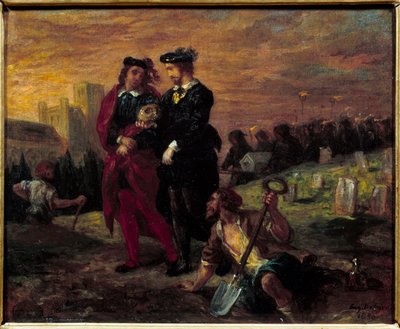 Hamlet ve Horatio mezarlıkta. William Shakespeare