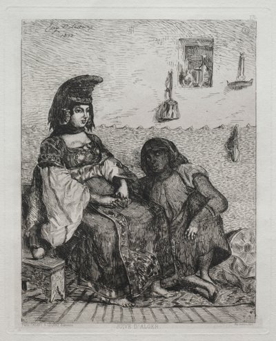 Cezayir Yahudisi. by Ferdinand Victor Eugene Delacroix