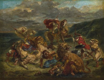 Aslan Avı, 1860-61 by Ferdinand Victor Eugene Delacroix