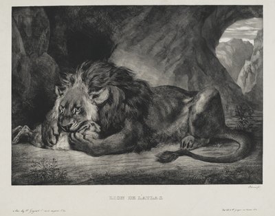 Atlas Aslanı, 1829 by Ferdinand Victor Eugene Delacroix