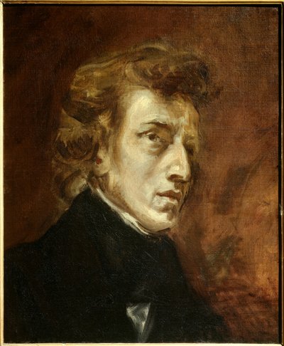Frederic Chopin'in Portresi by Ferdinand Victor Eugene Delacroix