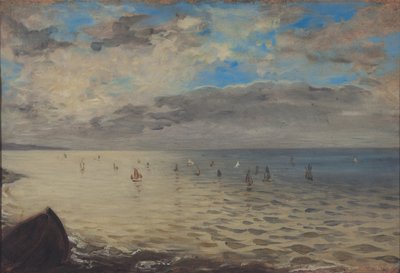 Dieppe Tepelerinden Görülen Deniz by Ferdinand Victor Eugene Delacroix