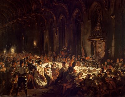 Liege Piskoposunun Suikastı by Ferdinand Victor Eugene Delacroix